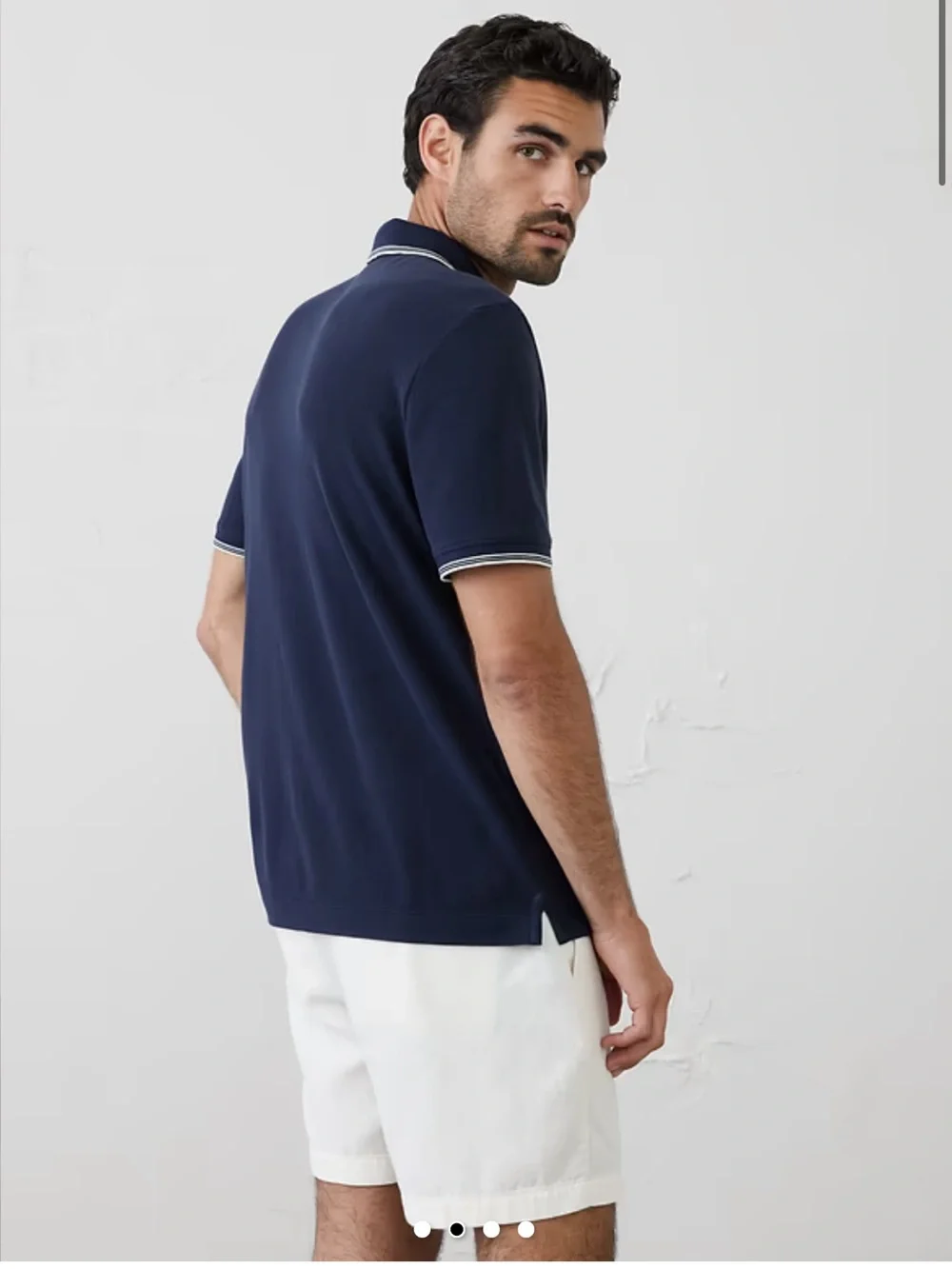BANANA REPUBLIC STANDARD-FIT TEXTURED TIPPED POLO NWT SIZE XL TALL